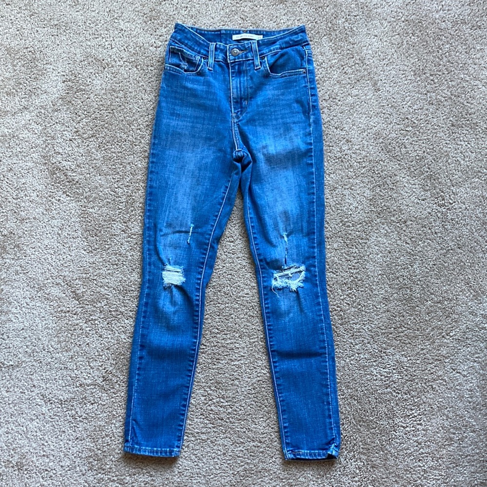 Levi's 721 High Rise Distressed Skinny